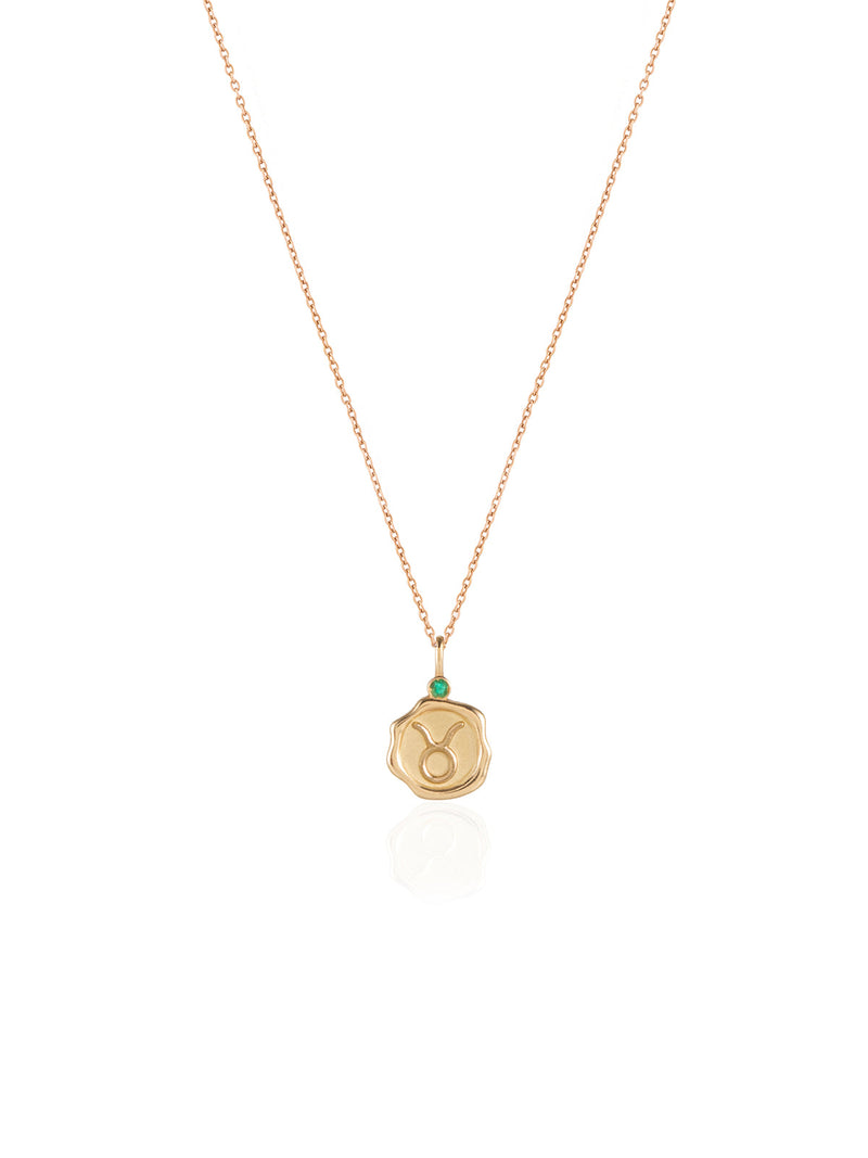 Taurus Sign Gold Necklace