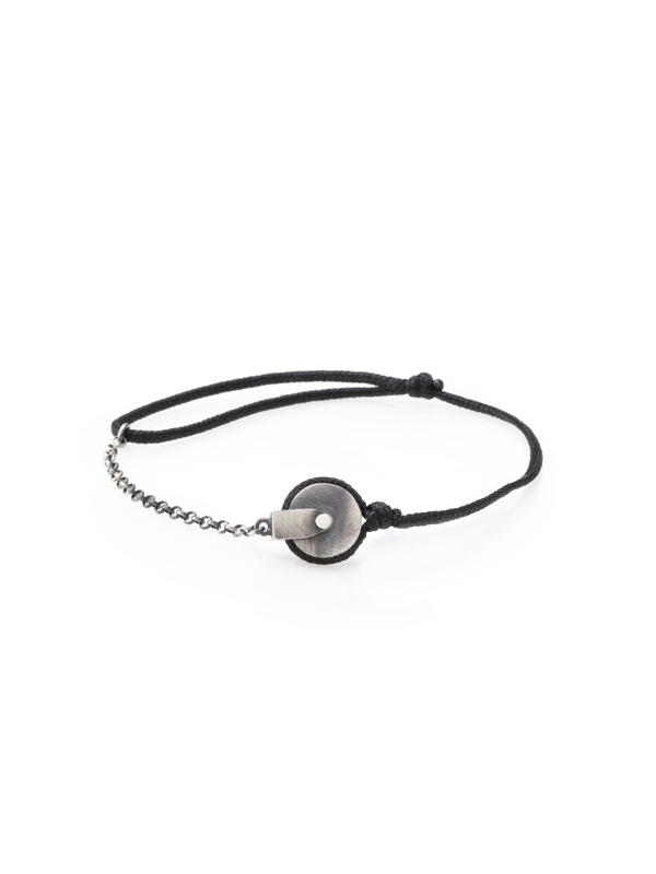 Disc Wheel Half Chain Half Rope Bracelet