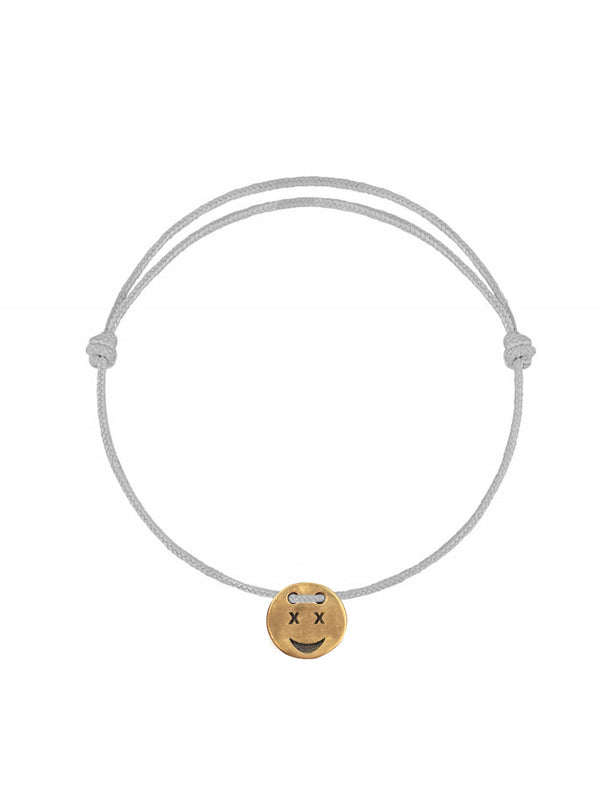 A Smiley Face Coin Rope Bracelet