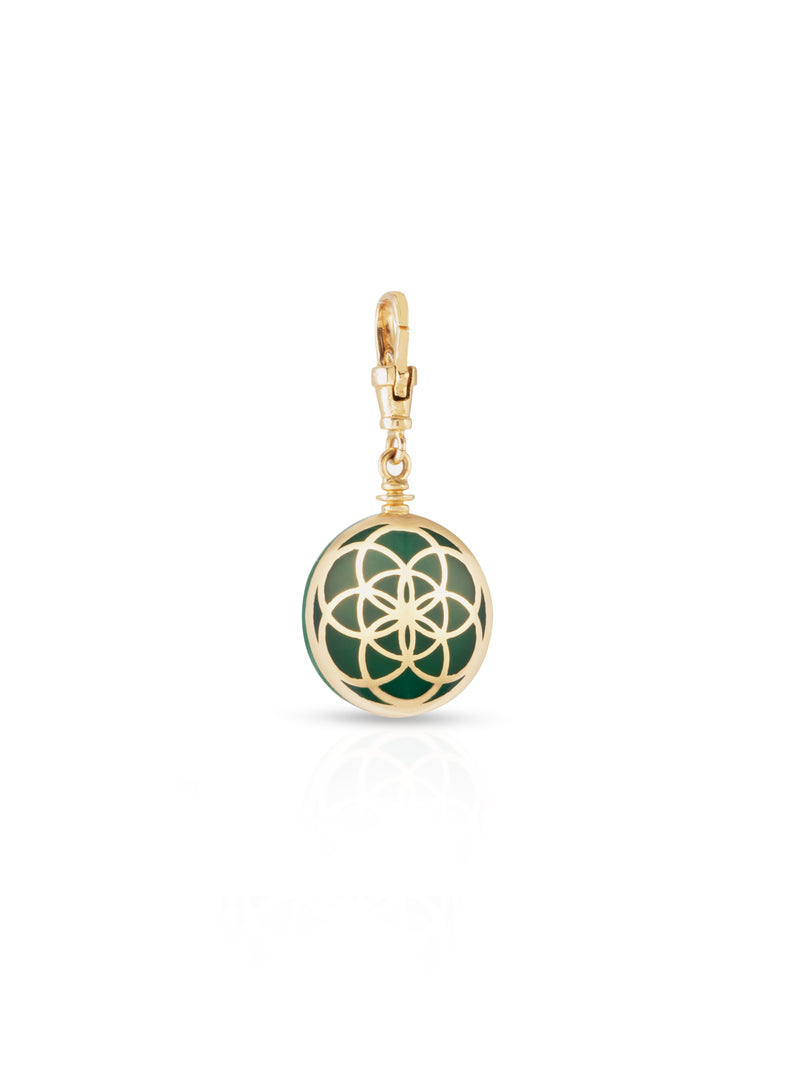 Large Seed of Life Gold Charm