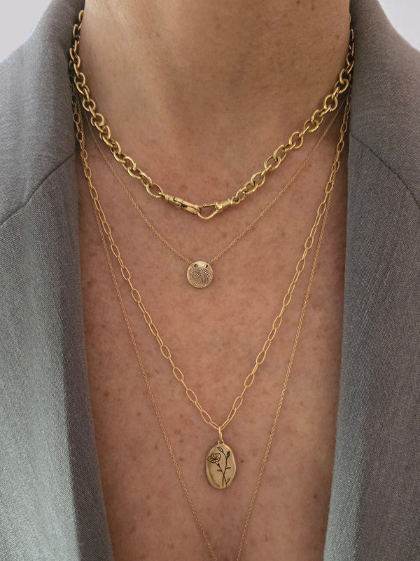 Vintage Gold Coin Chain Necklace