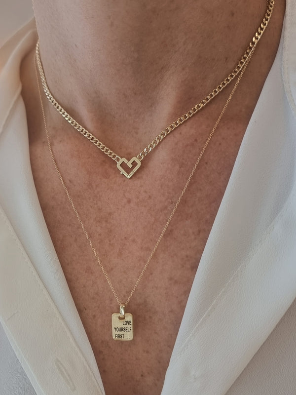 HOB (حب) Curb Chain Gold Choker