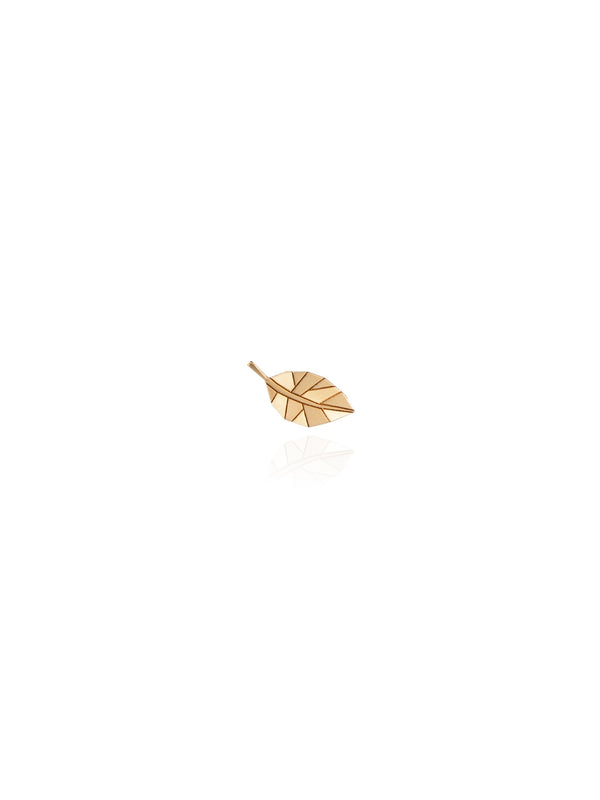 Leaf Gold Single Earring