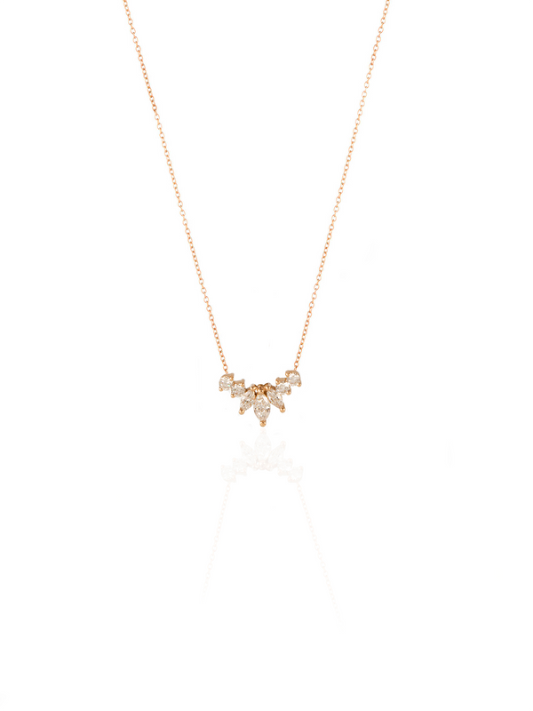 Gold Marquise Diamond Necklace