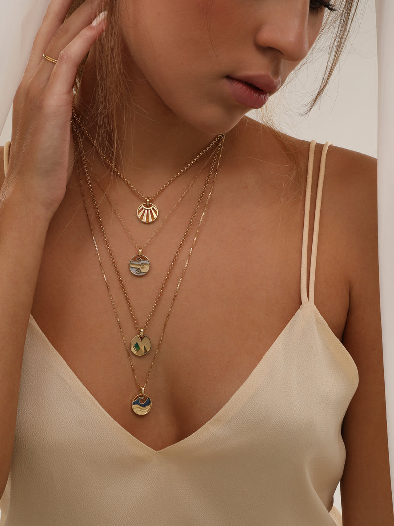 Water Element Gold Necklace Delcy
