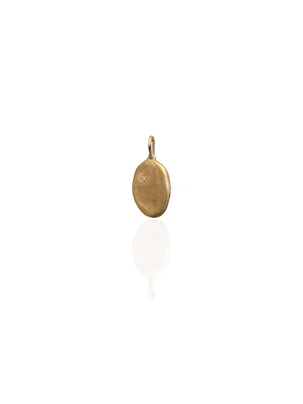 Vintage Unfinished Oval Gold Charm