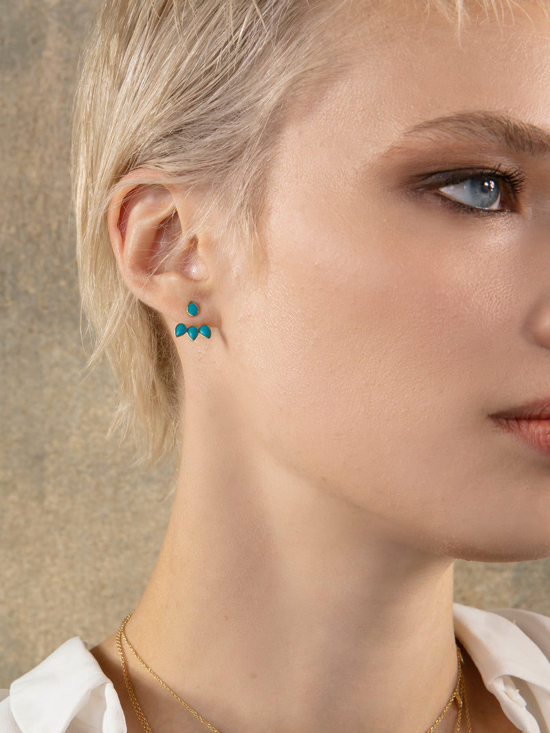 Turquoise Drop with Extension Single Earring