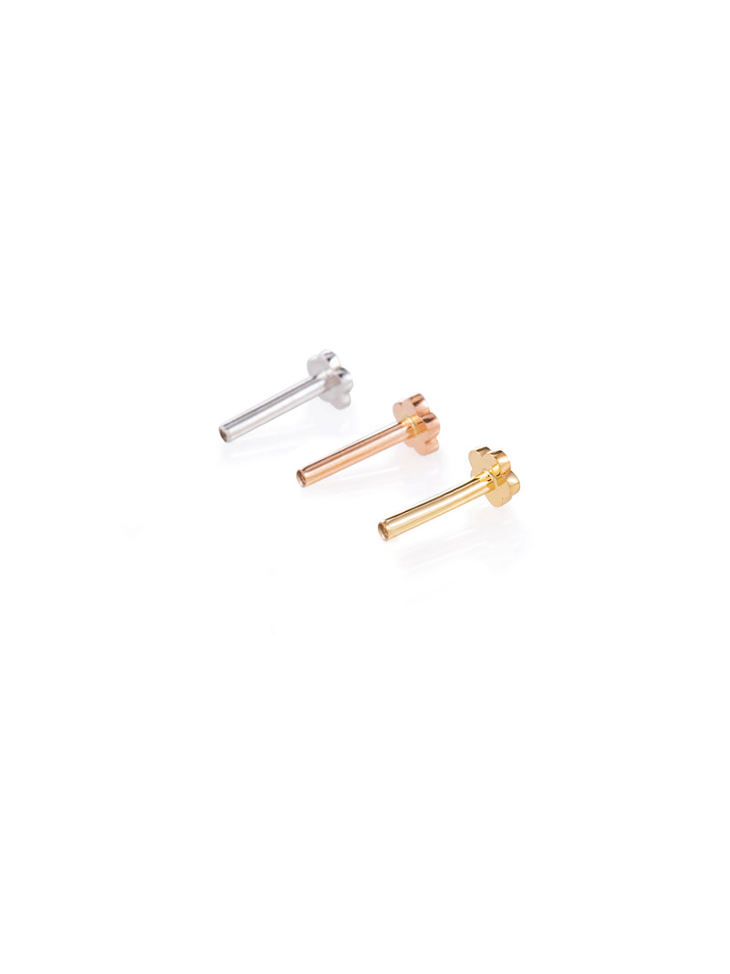 Gold Small Plain Pixel Heart Piercing