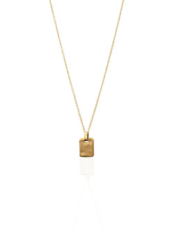 Vintage Unfinished Rectangle Gold Necklace