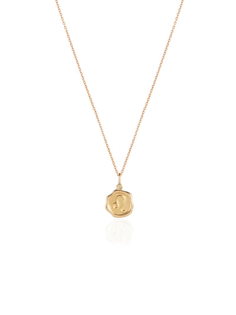 Leo Sign Gold Necklace