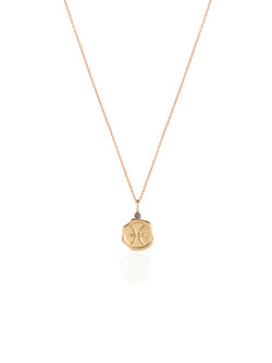 Pisces Sign Gold Necklace