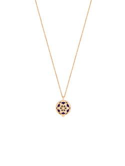 Small Double Sided Seed of Life Gold Necklace