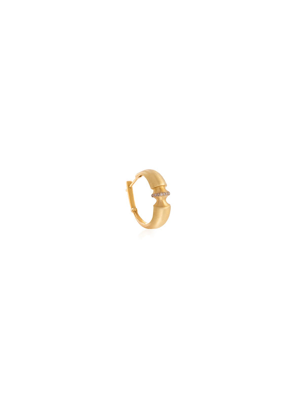 Soundwave Mini Hoop Single Gold Earring