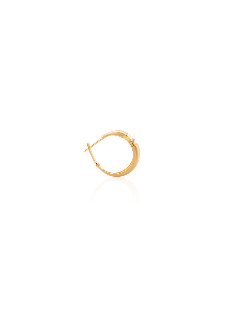 Soundwave Mini Hoop Single Gold Earring