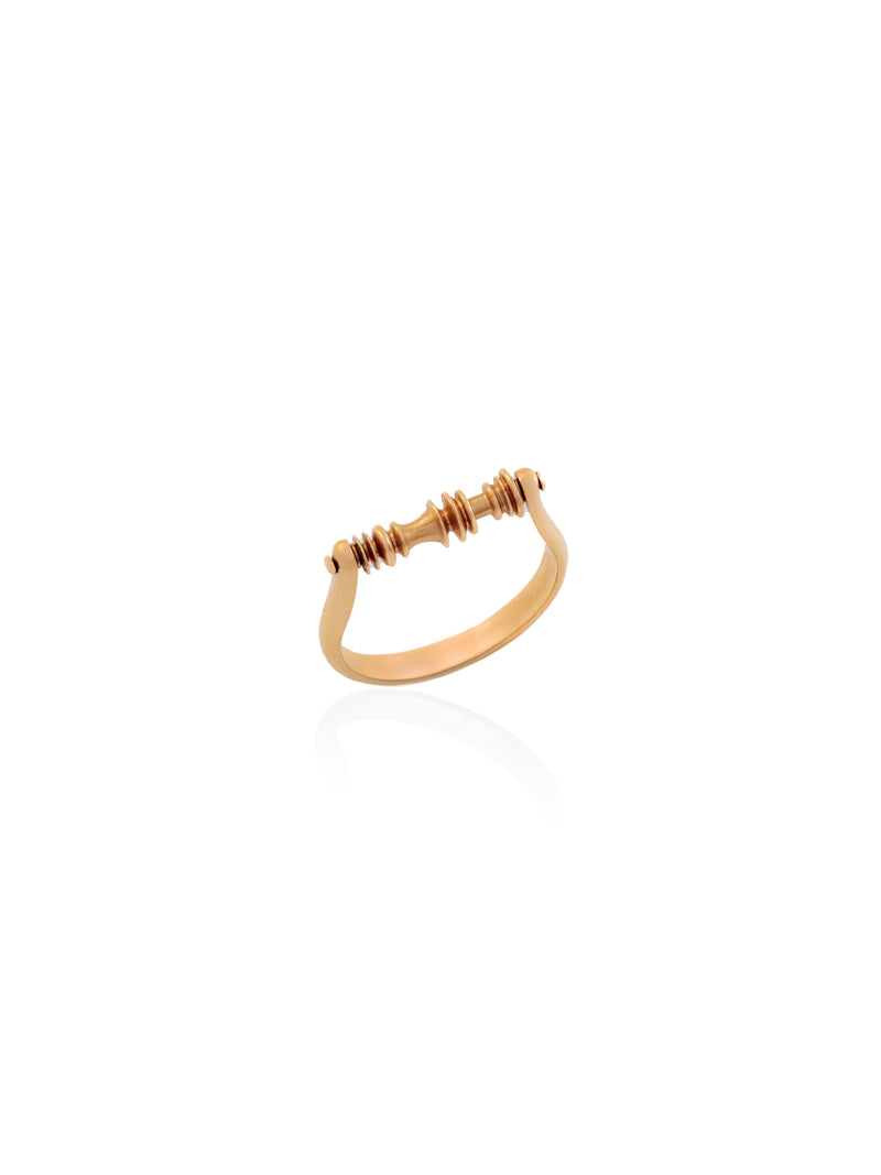 Soundwave Gold Spin Ring