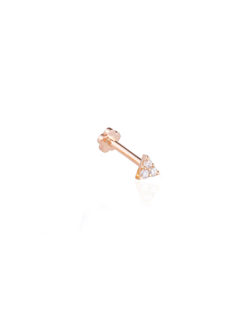 Gold Triangle Diamond Piercing