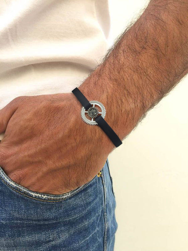 Gear Leather Bracelet