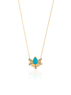 Drop of Rays Gold Necklace