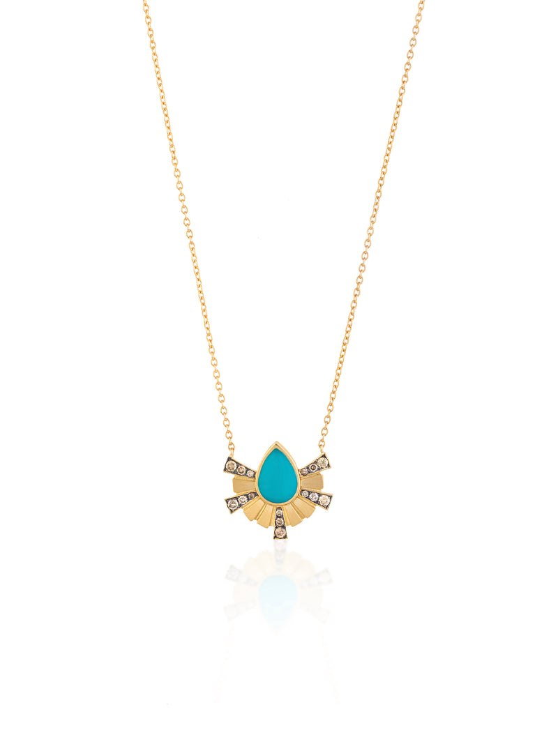 Drop of Rays Gold Necklace