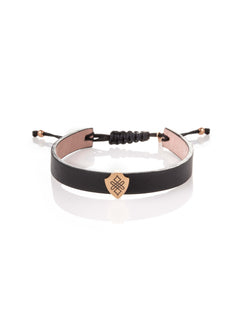 Endless Shield Leather Bracelet