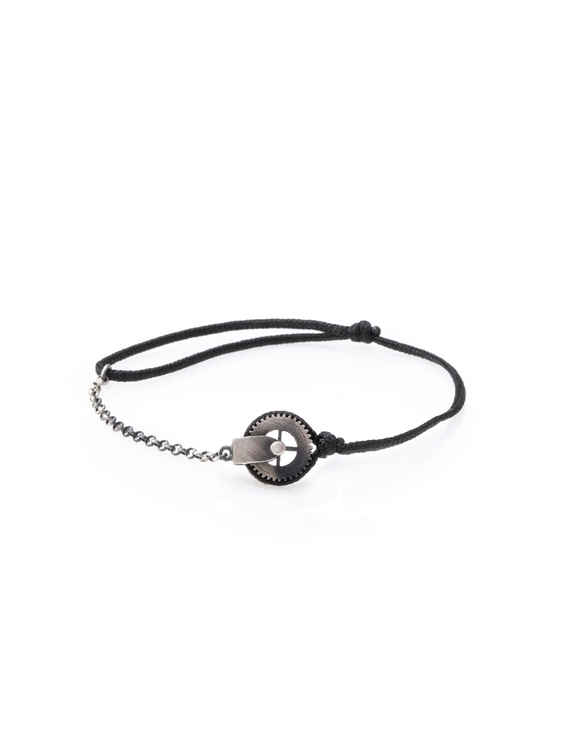 Gear Wheel Half Chain Half Rope Bracelet
