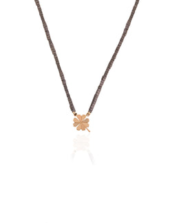 Gold Clover Hematite Choker
