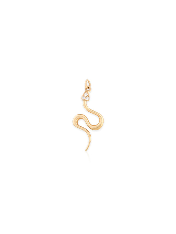 Large Snake Charm - Gold Diamond