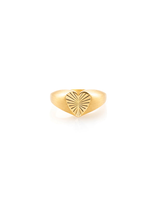 Large Folding Heart Ring