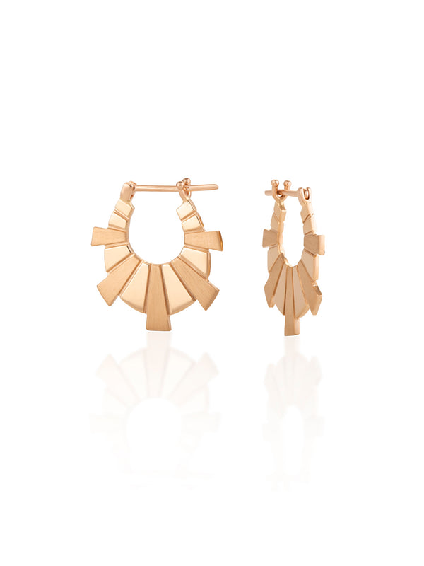 Rays of Hope Gold Hoop Earring