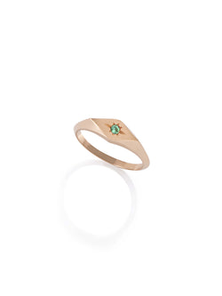 Sol Emerlad Signet Ring