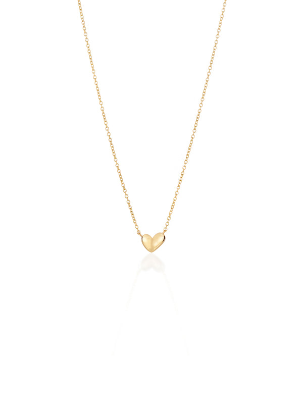 Bubble Heart Gold Necklace