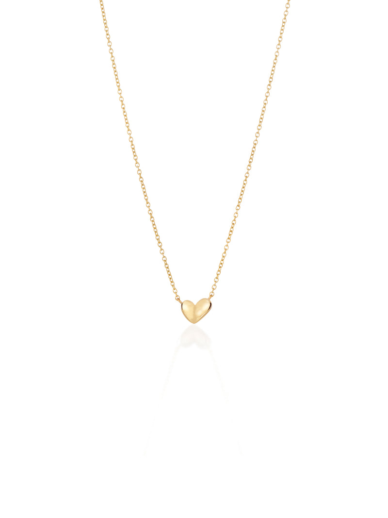 Bubble Heart Gold Necklace