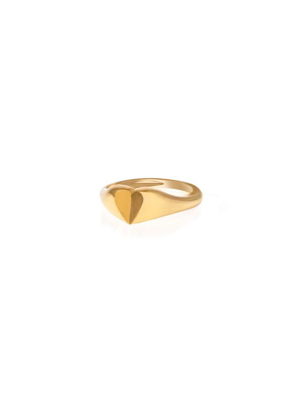 Small Folding Heart Ring