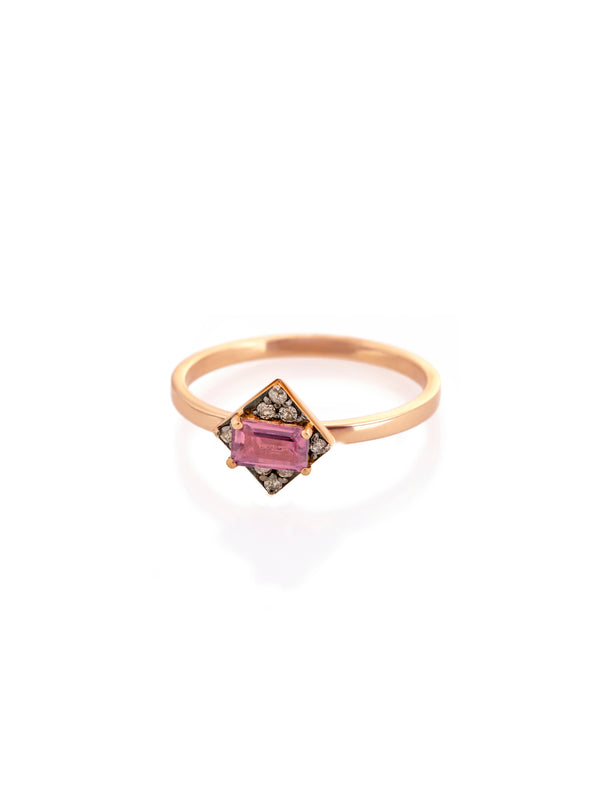 Gold Diamonds Stone Apolo Ring
