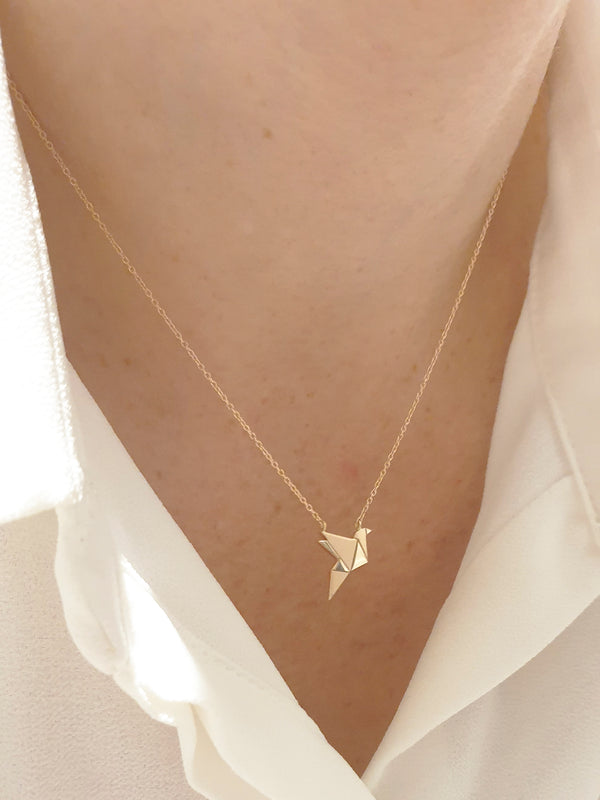 Humming Bird Gold Necklace