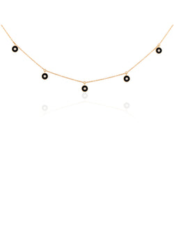 Aura Enamel Gold Diamond Choker