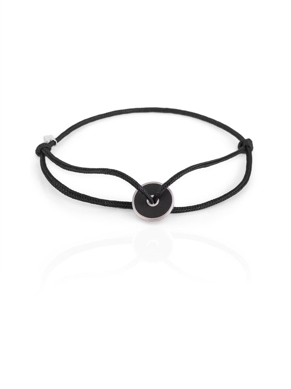 Double Sided Enamel Disc Rope Bracelet