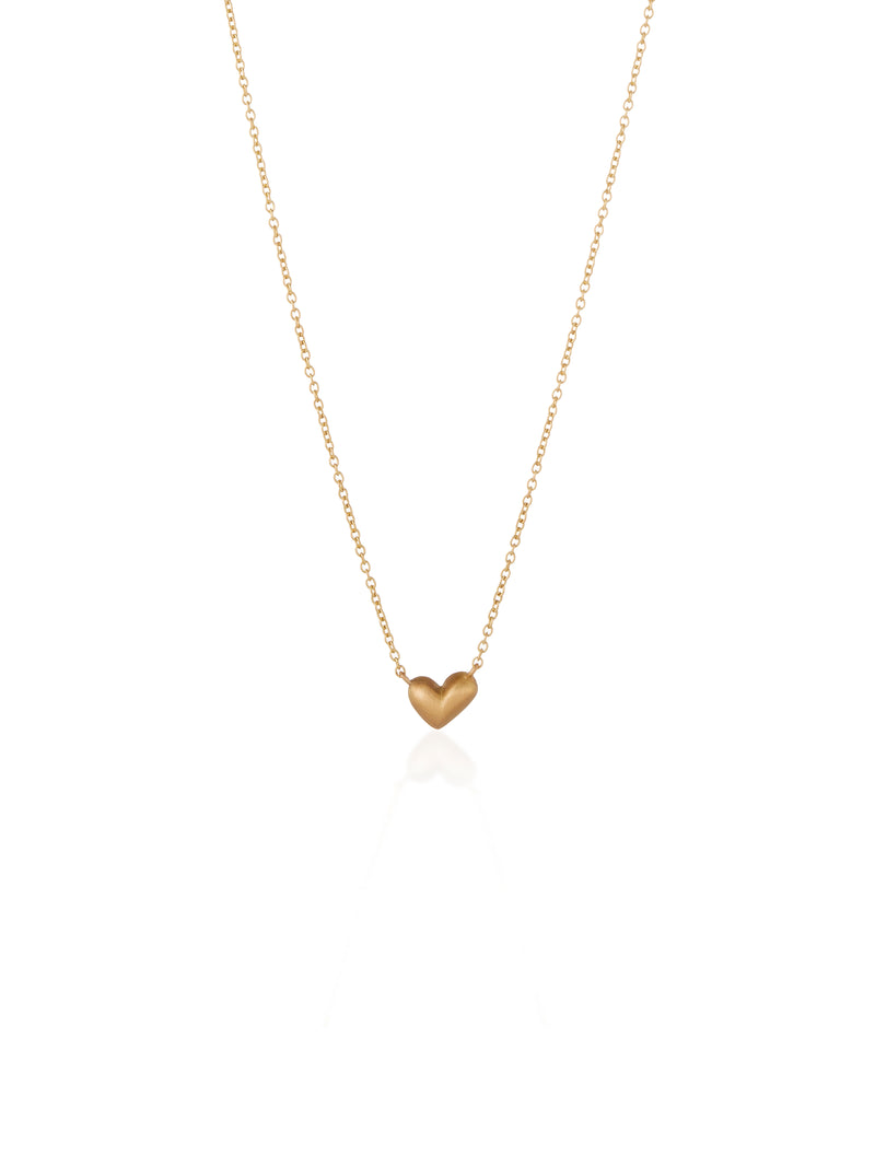 Bubble Heart Gold Necklace