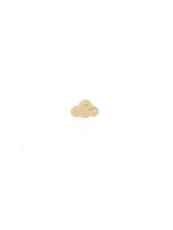 Gold Diamond Cloud Single Earring