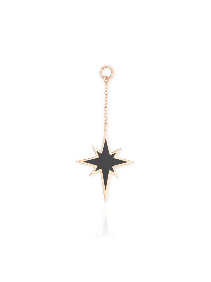 Reversible Polaris Star Charm - Gold Diamond Enamel