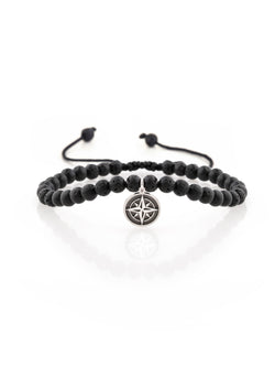 Compass Lava Stone Bracelet