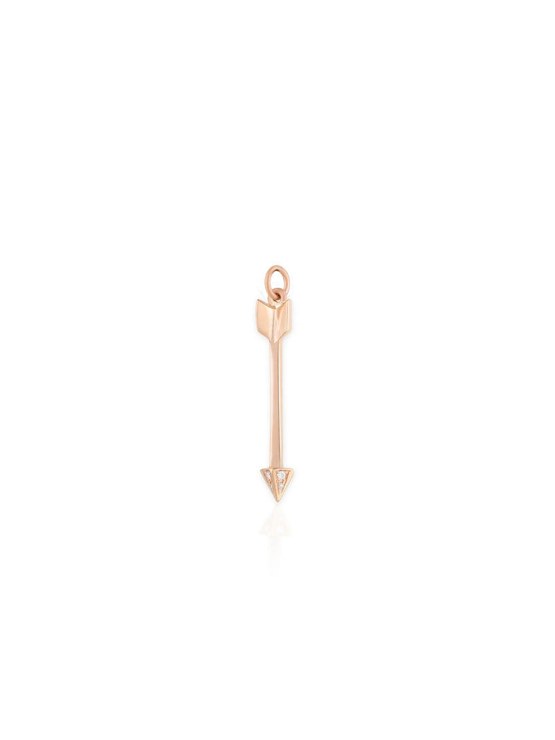 Arrow Charm - Gold Diamond