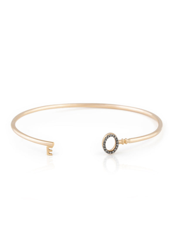 Gold Diamond Key Bangle