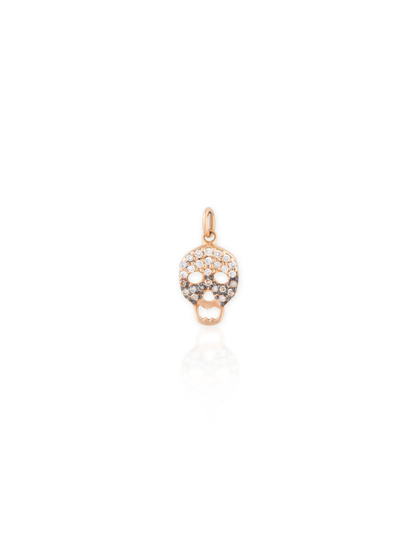 Skull Charm - Gold Diamond