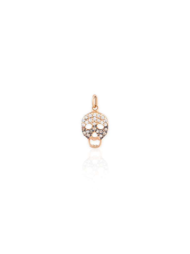 Skull Charm - Gold Diamond