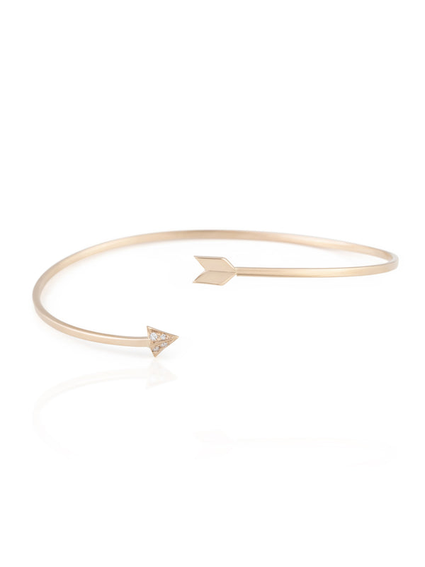 Gold Diamond Arrow Bangle