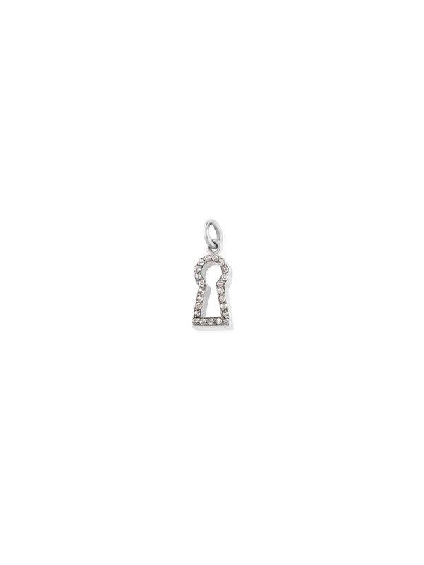 Lock Charm - Gold Diamond