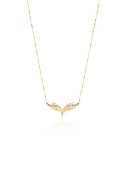 Small Angel Wing Diamond Necklace