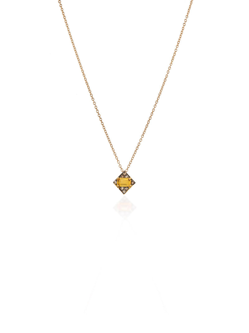 Gold Diamond Sapphire Apolo Necklace