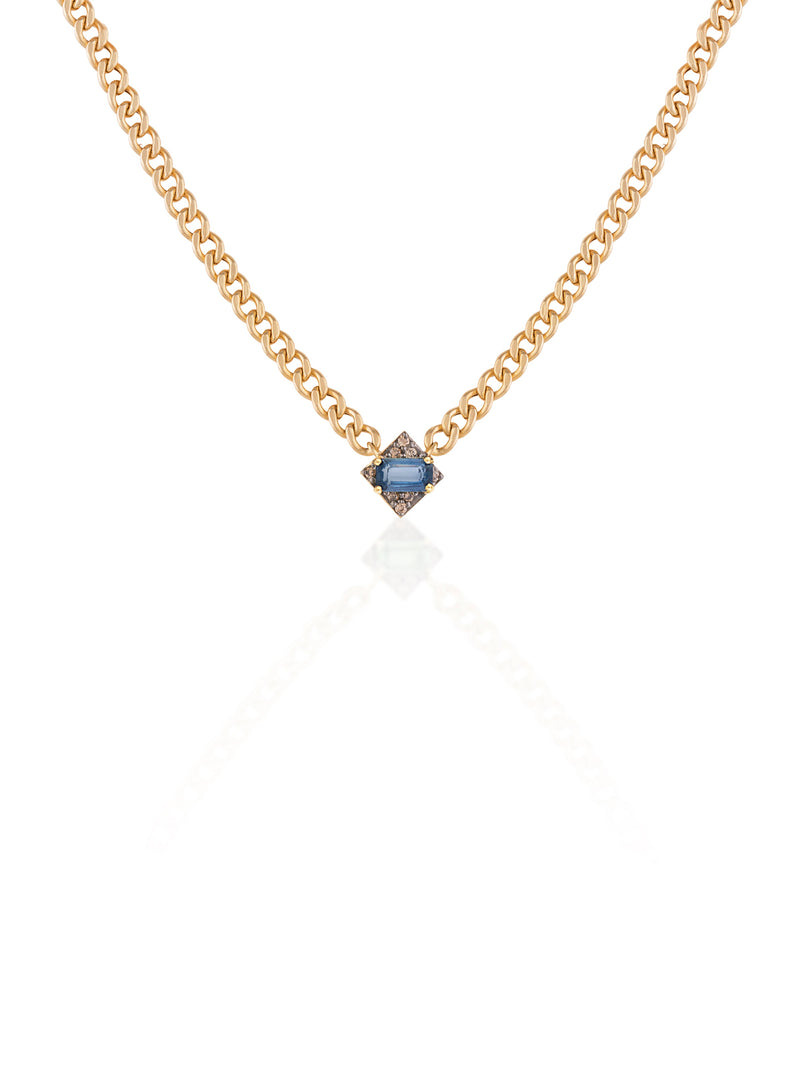 Gold Diamond Apolo Curb Chain Choker
